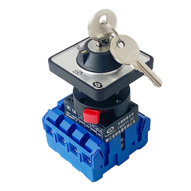 25A কী রোটেশন কন্ট্রোল প্যানেল স্ক্রু মাউন্টিং আইসোলেশন সুইচ